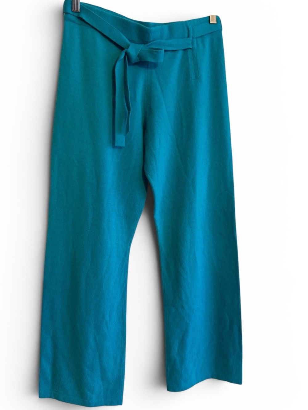 BYPAC 100% Cashmere Turquoise Knit Lounge Pants M